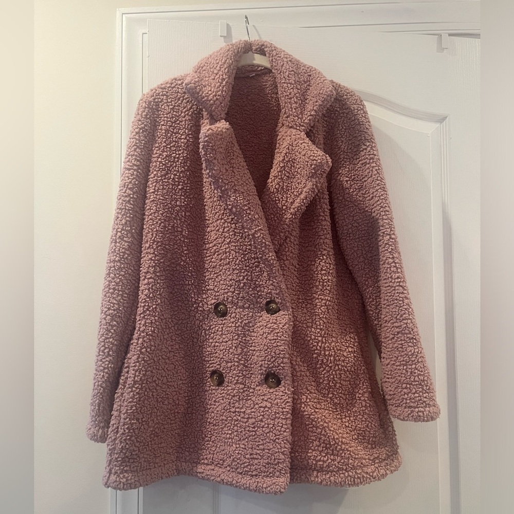 Pink Teddy Jacket in size medium. Never worn